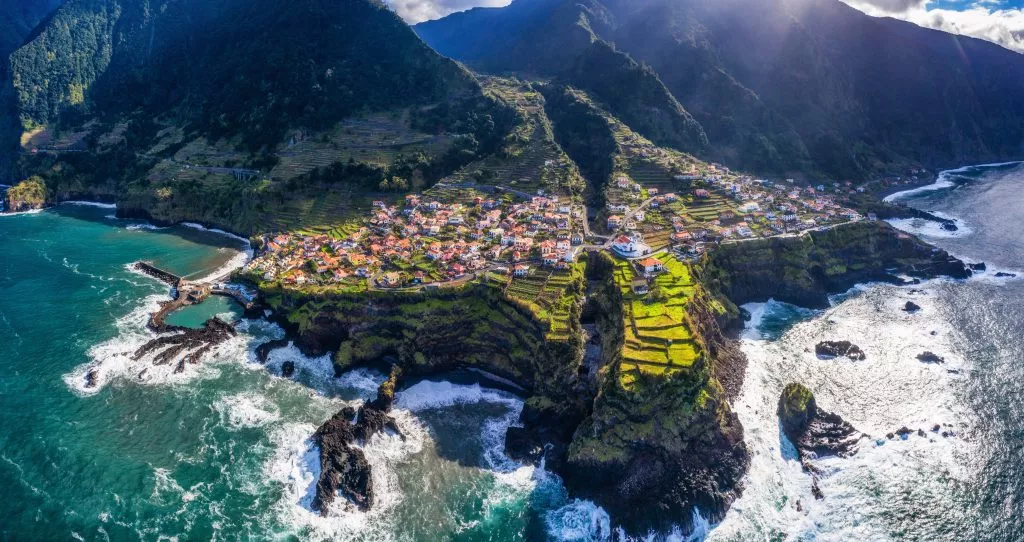 Vackert bergslandskap på ön Madeira